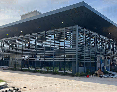 Airport office curtain wall project in Banjul, Gambia